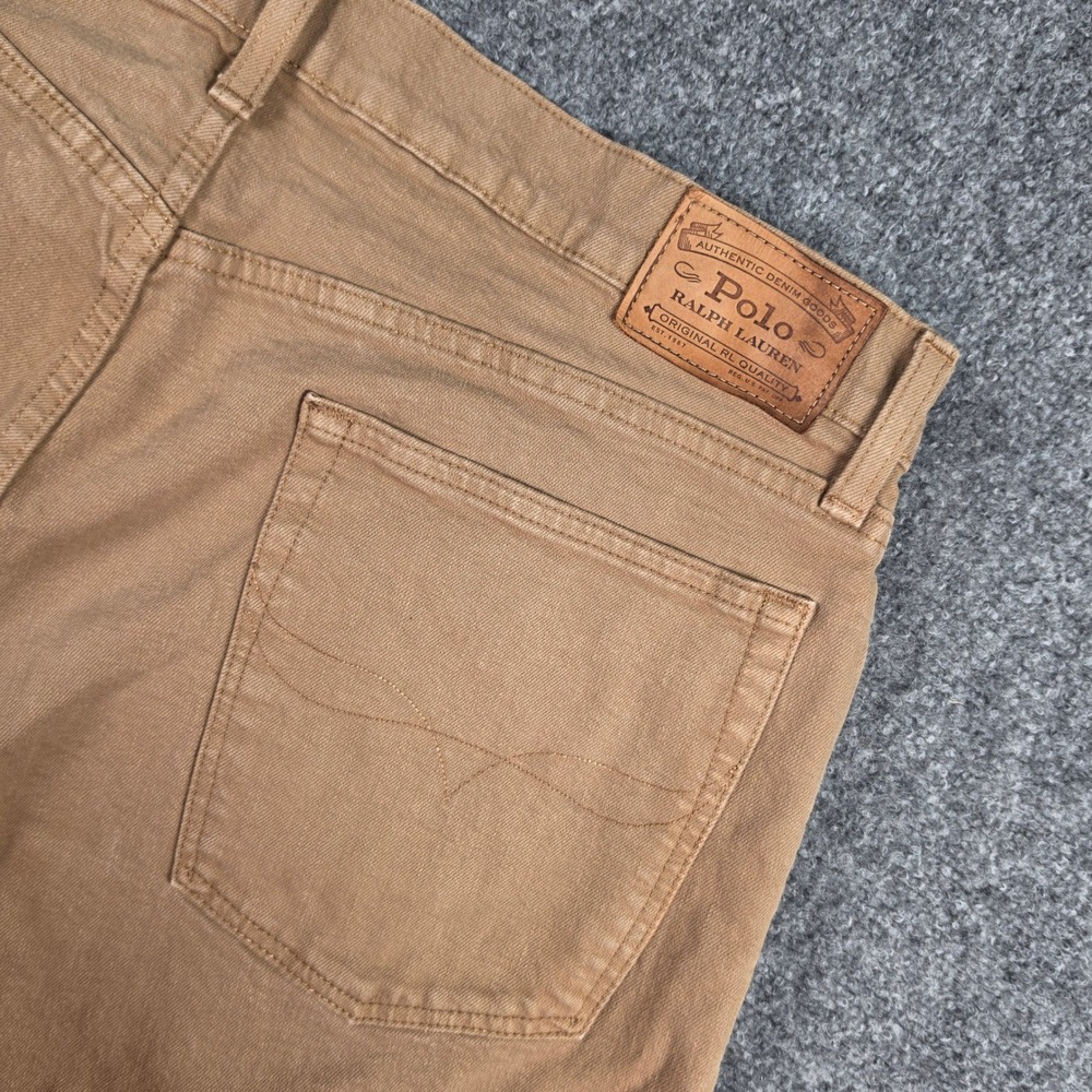 Polo Ralph Lauren Hampton Relaxed Straight Pants Mens 36x30 Brown Stretch Cotton